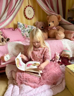 Boden Pulls & Gilets-Gilet à col en pointelle Rose vintage