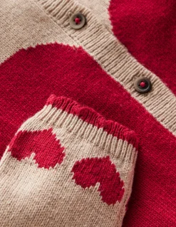 Boden Pulls & Gilets-Gilet à col et logo Cœur chinchilla chiné