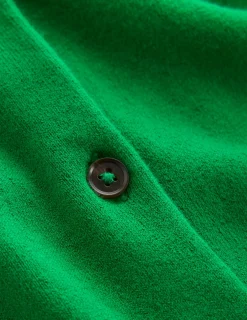 Boden Tenues De Travail|Pulls & Gilets-Gilet col rond Emilia en coton Émeraude Intense