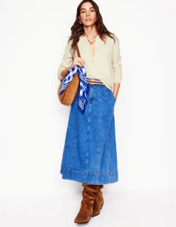 Boden Tenues De Travail|Pulls & Gilets-Gilet col rond Emilia en coton Ivoire chaud