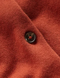 Boden Tenues De Travail|Pulls & Gilets-Gilet col rond Emilia en coton Marron châtaigne grillée