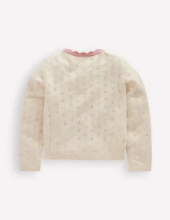 Boden Pulls & Gilets-Gilet festonné pour tous les jours Ivoire doux