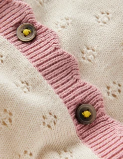 Boden Pulls & Gilets-Gilet festonné pour tous les jours Ivoire doux