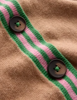 Boden Pulls & Gilets-Gilet long à col V Camel chiné