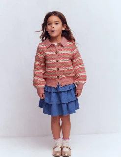 Boden Pulls & Gilets-Gilet motif jacquard à col Rose vintage