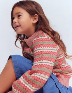 Boden Pulls & Gilets-Gilet motif jacquard à col Rose vintage