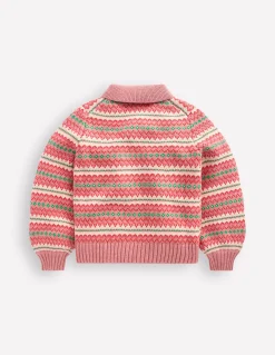 Boden Pulls & Gilets-Gilet motif jacquard à col Rose vintage