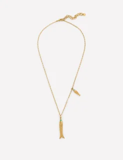 Boden Bijoux-Grand collier à breloques Poisson