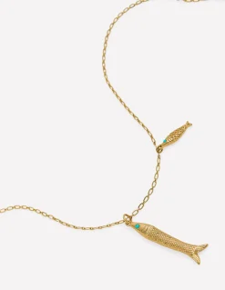 Boden Bijoux-Grand collier à breloques Poisson