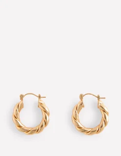 Boden Tenues De Travail|Bijoux-Grosses créoles torsadées Doré