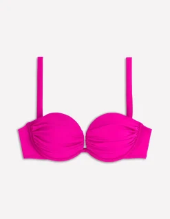 Boden Bikinis|Maillots De Bain-Haut de bikini à bonnets plissés Fuschia vif