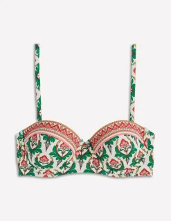 Boden Bikinis|Maillots De Bain-Haut de bikini à bonnets Rhodes Multi, motif Ornamental Stamp