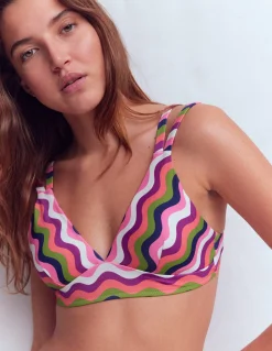 Boden Bikinis|Maillots De Bain-Haut de bikini Arles Multi, rayé ondulé