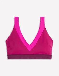Boden Bikinis|Maillots De Bain-Haut de bikini Campania croisé dans le dos Fuchsia, aronia