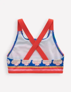 Boden Maillots & Tenues De Plage|Ensembles Assortis-Haut de bikini croisé dans le dos Rayé coquillage multi