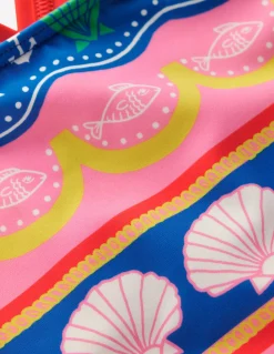 Boden Maillots & Tenues De Plage|Ensembles Assortis-Haut de bikini croisé dans le dos Rayé coquillage multi