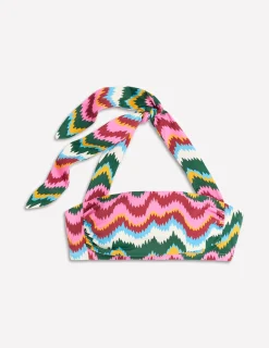Boden Bikinis|Maillots De Bain-Haut de bikini froncé Kythira Vague zigzag multi