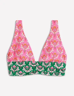 Boden Bikinis|Maillots De Bain-Haut de bikini Mykonos à encolure V échancrée Multi, motif Ornamental Stamp