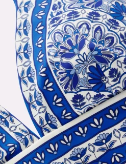 Boden Bikinis|Maillots De Bain-Haut de bikini Porto Bleu, motif Elaborate Terrace