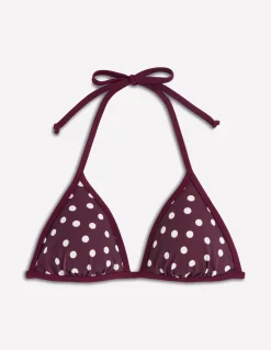 Boden Maillots De Bain|Bikinis-Haut de bikini Symi réversible Aronia, rayé et pois