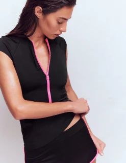 Boden Maillots De Bain-Haut de plage à mancherons Noir