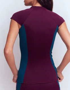 Boden Maillots De Bain-Haut de plage à mancherons Violet, colourblock