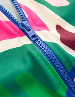 Boden Maillots De Bain-Haut de plage à manches raglan et protection solaire Multi, motif Leafy Cascade