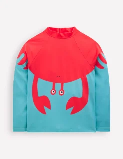 Boden Maillots & Tenues De Plage-Haut de plage fun avec protection solaire Crabe bleu aigue-marine