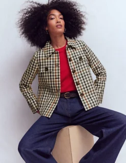 Boden Manteaux & Vestes-Imperméable Gloucester Vichy multi gris, marron