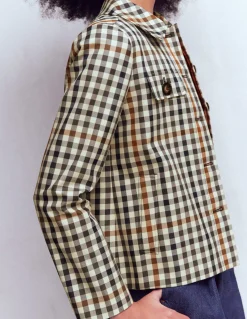 Boden Manteaux & Vestes-Imperméable Gloucester Vichy multi gris, marron