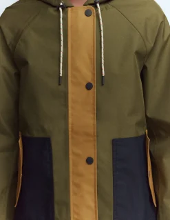 Boden Manteaux & Vestes-Imperméable léger Vert des bois, colourblock