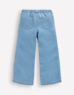 Boden Pantalons-Jean à cordon de serrage Denim délavage clair