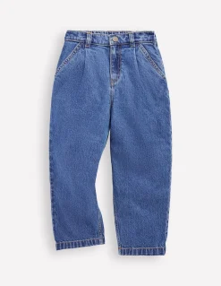 Boden Pantalons-Jean à plis Denim vintage moyen