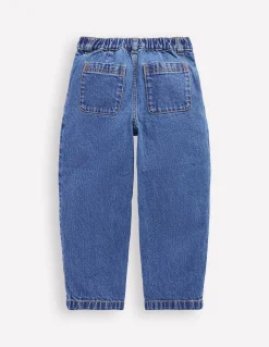 Boden Pantalons-Jean à plis Denim vintage moyen