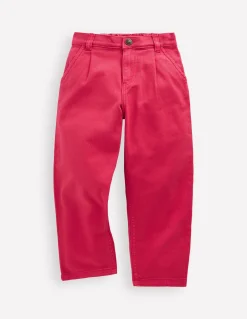 Boden Pantalons-Jean à plis Rose Framboise