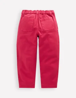Boden Pantalons-Jean à plis Rose Framboise