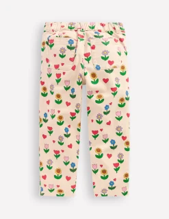 Boden Pantalons|Ensembles Assortis-Jean à plis Motif Sunflower Garden ivoire