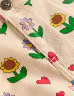 Boden Pantalons|Ensembles Assortis-Jean à plis Motif Sunflower Garden ivoire