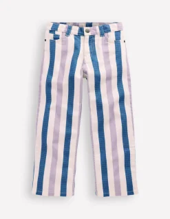 Boden Pantalons-Jean décontracté Rayé violet/bleu marine