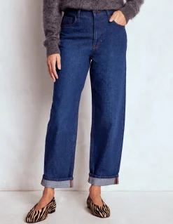 Boden Jeans|Pantalons-Jean décontracté taille mi-haute Indigo