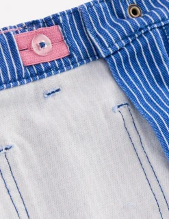 Boden Pantalons-Jean droit à poches plaquées Rayé style coutil bleu et ivoire