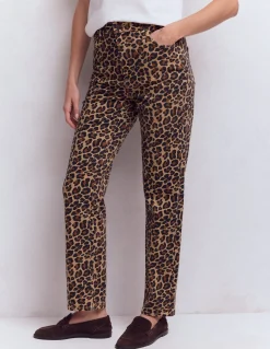 Boden Jeans|Pantalons-Jean droit à taille haute Imprimé Animal