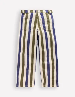 Boden Pantalons|Ensembles Assortis-Jean droit décontracté Bleu connecté et mousse hivernale