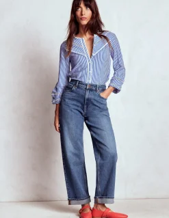 Boden Jeans|Pantalons-Jean droit taille à mi-haute Vintage moyen