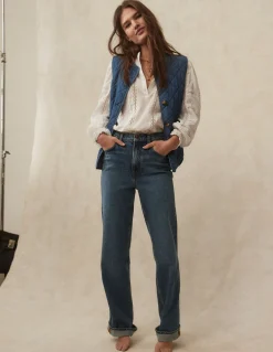 Boden Jeans|Pantalons-Jean droit taille haute Beatnik Red