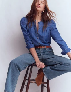 Boden Jeans|Pantalons-Jean droit taille haute Beatnik Red