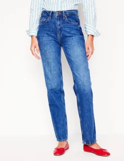 Boden Jeans|Pantalons-Jean droit taille haute Beatnik Red