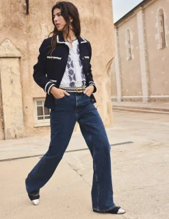 Boden Jeans|Pantalons-Jean droit taille haute Brut Vintage