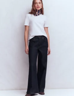 Boden Tenues De Travail|Jeans-Jean large taille haute Indigo Délavé