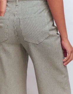 Boden Jeans|Pantalons-Jean large taille haute Rayé bleu